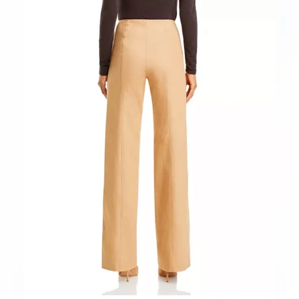 Cinq à Sept Azure Long Wide Leg Jeans Pants in Sahara Tan Trousers Size 6 - Picture 5 of 16